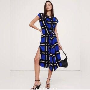 Banana Republic Matte Silk Cowl-Neck Shift Dress